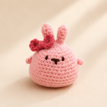 01PB007_1 Blush Bunny Crochet Plush Toy