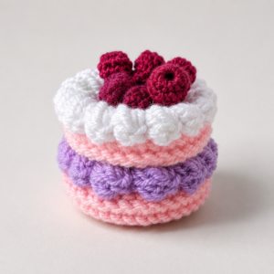 01PB009_1 Berry Bliss Crochet Cake Charm