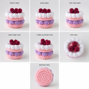 01PB009_3 Berry Bliss Crochet Cake Charm