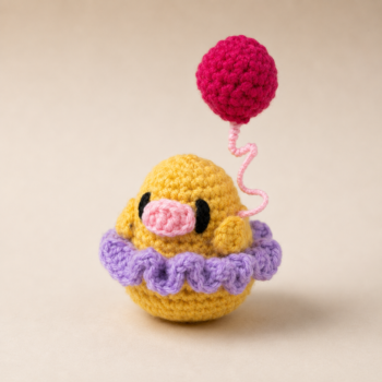 01PB010_1 Sunny Puff Crochet Chick Plush