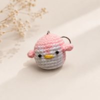 Handcrafted Crochet Penguin Keychain for Bags & Keys