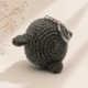 Grey Penguin Crochet Charm Keychain