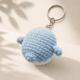 Blue Penguin Crochet Charm Keychain