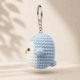 Blue Penguin Crochet Charm Keychain
