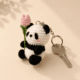01TR004_2 Panda Crochet Keychain Pair