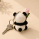 01TR004_4 Panda Crochet Keychain Pair