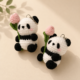 01TR004_9 Panda Crochet Keychain Pair