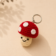 01TR006_4 Handmade Crochet Mushroom Keychain