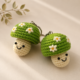 01TR007_9 Daisy Mushroom Crochet Keychain