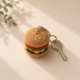 01TR008_1 Handmade Crochet Burger Keychain