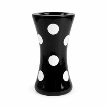 01UK002_9 Modern Black Polka Dot Ceramic Vase(Set of 2)