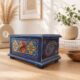 Royal Blue Wooden Storage Box