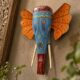 02RJ003_2 Handcrafted Wooden Elephant Wall Decor