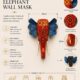 02RJ004_3 Royal Ember Wooden Elephant Wall Decor
