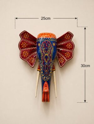 02RJ005_1 Midnight Royale Wooden Elephant Wall Decor