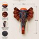 02RJ005_2 Midnight Royale Wooden Elephant Wall Decor