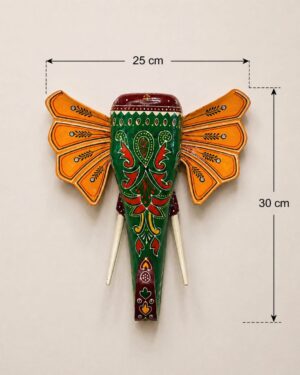 Emerald Wooden Elephant Wall Decor