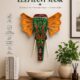 Emerald Wooden Elephant Wall Decor