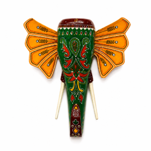 Emerald Wooden Elephant Wall Decor
