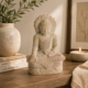 05OD004_02 Natural Stone Sitting Buddha Statue
