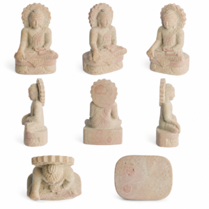 05OD004_03 Natural Stone Sitting Buddha Statue