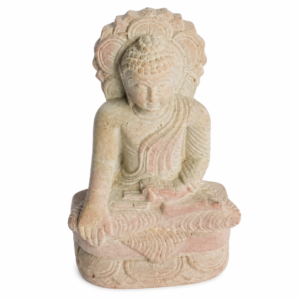 05OD004_9 Natural Stone Sitting Buddha Statue