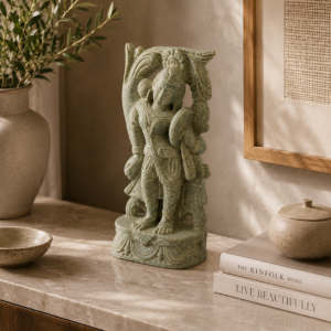 Devadashi Green Serpentine Stone Idol