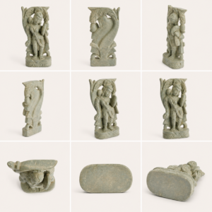 Devadashi Green Serpentine Stone Idol