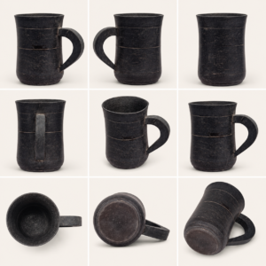 05OD007_02 Black Granite Stone Mug