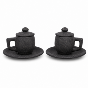 05OD009_09 Natural Stone Tea Cup Saucer Set