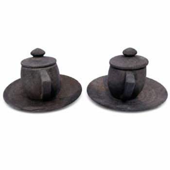 Natural Stone Tea Cup Saucer Set