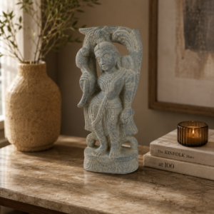 Devadashi with Parrot Stone Idol