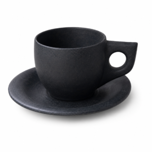 05OD012_09 Natural Stone Tea Cup & Plate Set
