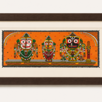 Sacred Jagannath, Balabhadra & Subhadra Pattachitra Painting – Authentic Odisha Handmade Art