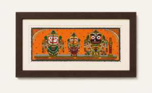 Sacred Jagannath, Balabhadra & Subhadra Pattachitra Painting – Authentic Odisha Handmade Art