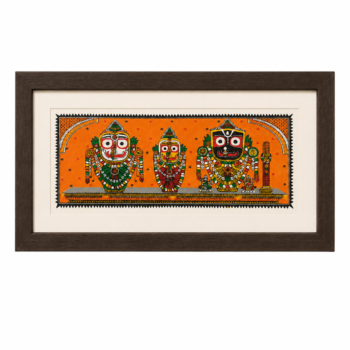 09OD001_9 Jagannath Trio Pattachitra Folk Painting