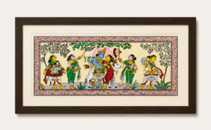 Krishna Leela Pattachitra Painting – Handmade Odisha Traditional Folk Art
