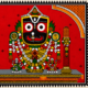 09OD005_2 Sacred Jagannath, Balabhadra & Subhadra Pattachitra Art – Handmade Odisha Folk Painting