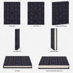 15OD001_06 Violet Ikat Handcrafted Journal