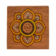 Floral Wooden Tea Coaster Set with Box