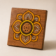 Floral Wooden Tea Coaster Set with Box
