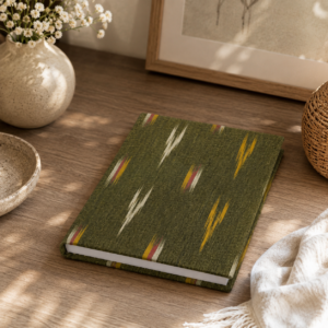 15OD012_12 Reddish Brown Ikat Handloom Journal