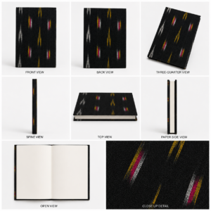 15OD012_18 Black Ikat Handloom Journal