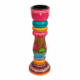 Vibrant Folk Art Candle Holder