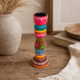 Vibrant Folk Art Candle Holder