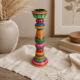Folk Art Handpainted Candle Holder