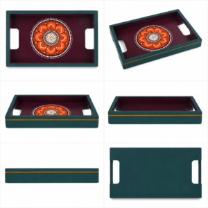 15OD016_011 Floral Design Hand-Painted Tray
