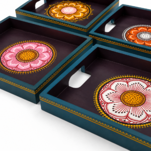 Vibrant Floral HandPainted Tray