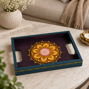 Vibrant Floral HandPainted Tray