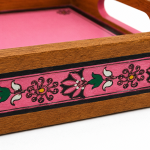 15OD019_01 Pink Tranquil Wooden Serving Tray